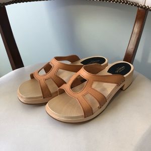 Swedish Hasbeens brown leather sandals